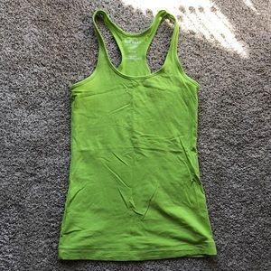 Lime Green Plain Tank Top